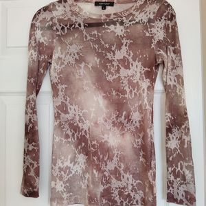 Sheer light magenta top